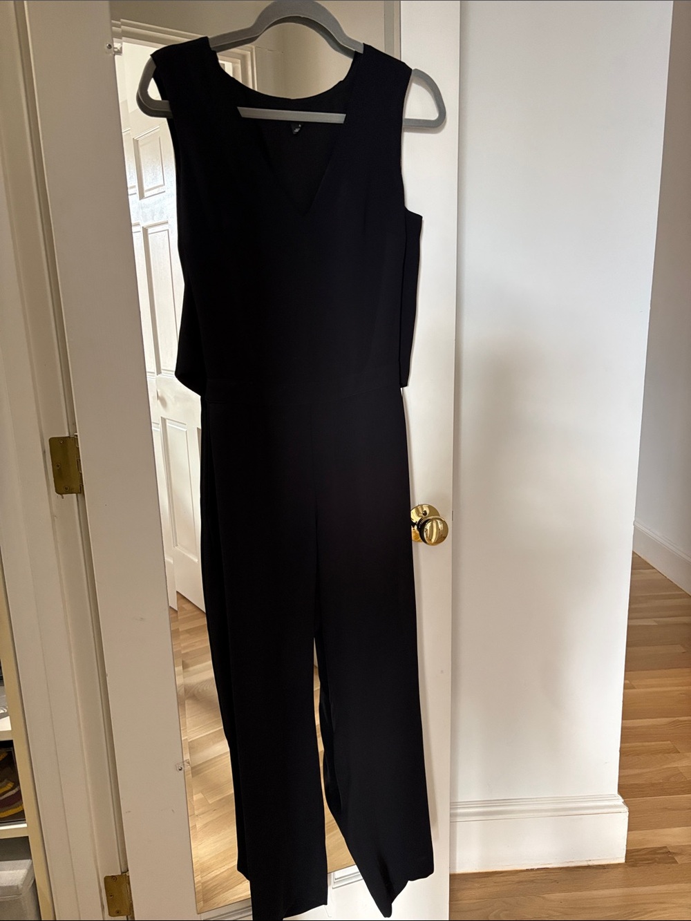 Club Monaco Black Sleeveless V-Neck Jumpsuit